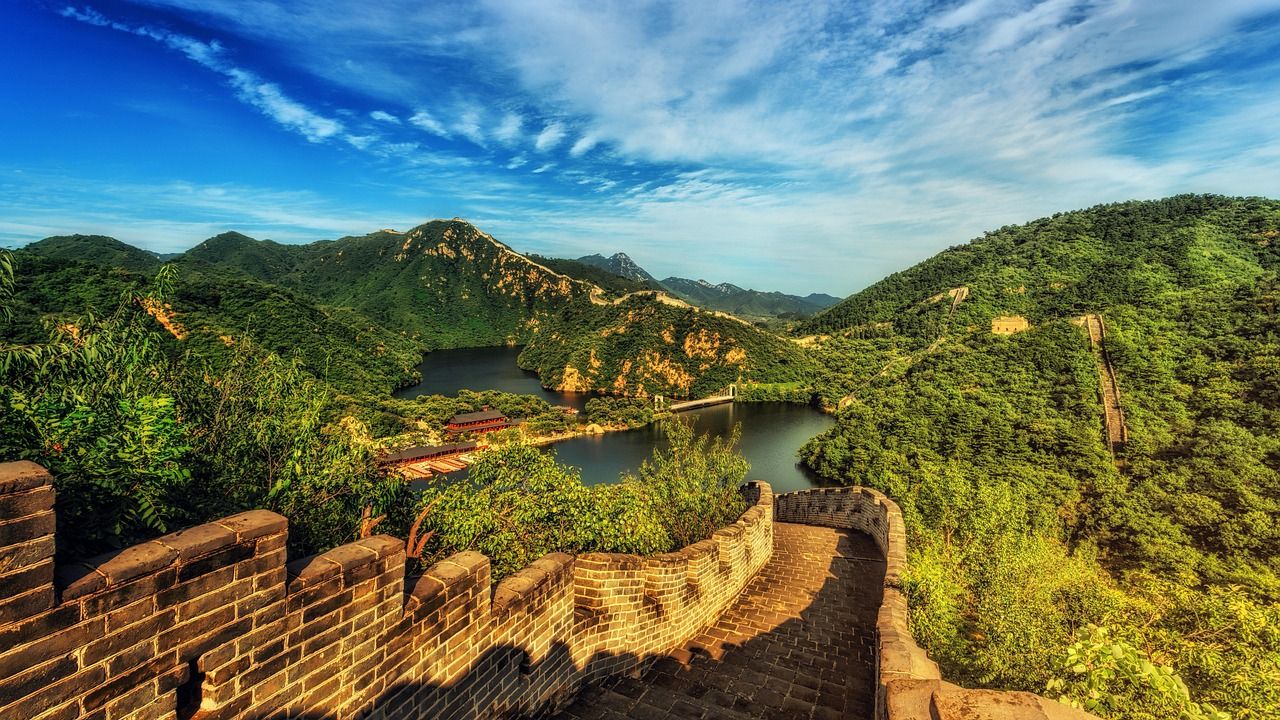 The Great Wall meeting the water at Huanghuacheng