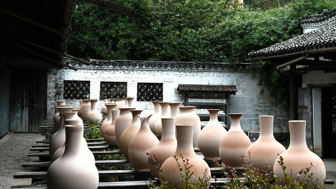Porcelain on display in Jingdezhen