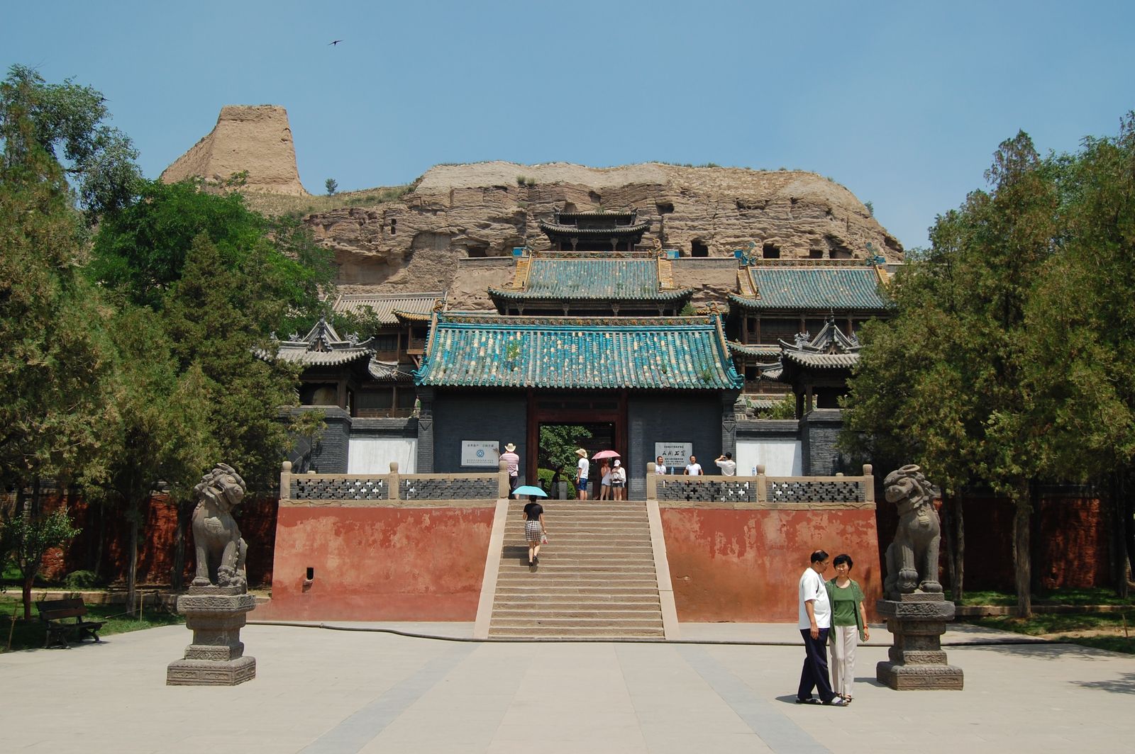 The entrance courtyard of the Yungang Grottoes scenic area, Datong
